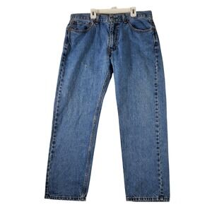 Levi Strauss‎ Co 505 Mens Jeans W36 L30 Medium Wash Straight Leg Denim